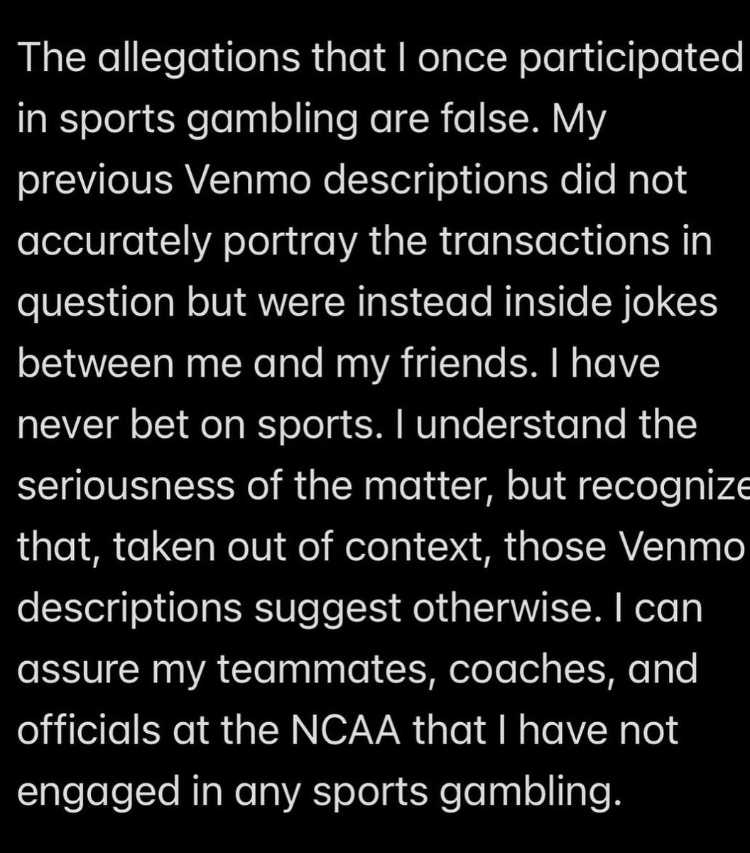 John came out with a statement today…