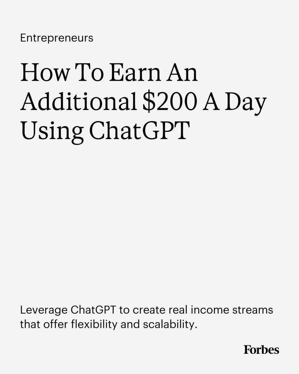 For motivated entrepreneurs, earning $200 daily using ChatGPT isn't just possible—it's achievable for those willing to think strategically and act consistently on AI-generated insights.
trib.al/znBqlw6