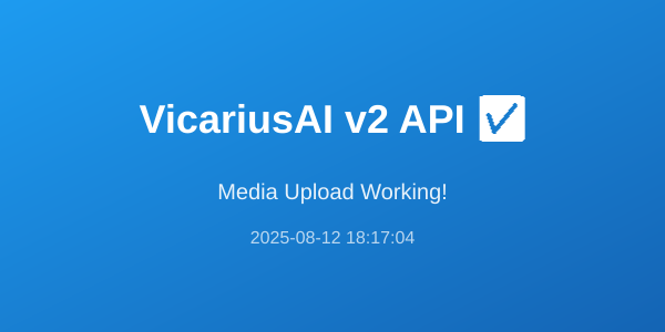 VicariusAI's tweet image. 🎉 VicariusAI Media Upload Success! [KL087S]

✅ OAuth 1.0a: Working
✅ Read/Write: Enabled
✅ Media Upload: Functional
✅ v2 API: Active

#VicariusAI #APIv2 #Success