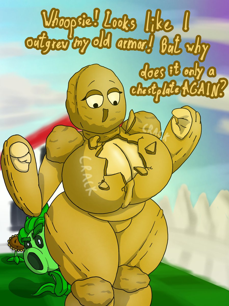 Sokowyty's tweet photo. #Wallnut armor (1/3)

#art #digitalart #artmoots #smallartist #fanart #pvz #pvzfanart #pvz2 #pvz3 #pvzheroes #peashooter #repeater #sunflowerpvz #Walnut #plant #plantgirl #plantsvszombies #plantsvszombiesfanart #zombie #zombiepvz #armor #breasts #hips #thighs #thicc #chubby #r63 https://t.co/LI2xtxzArU