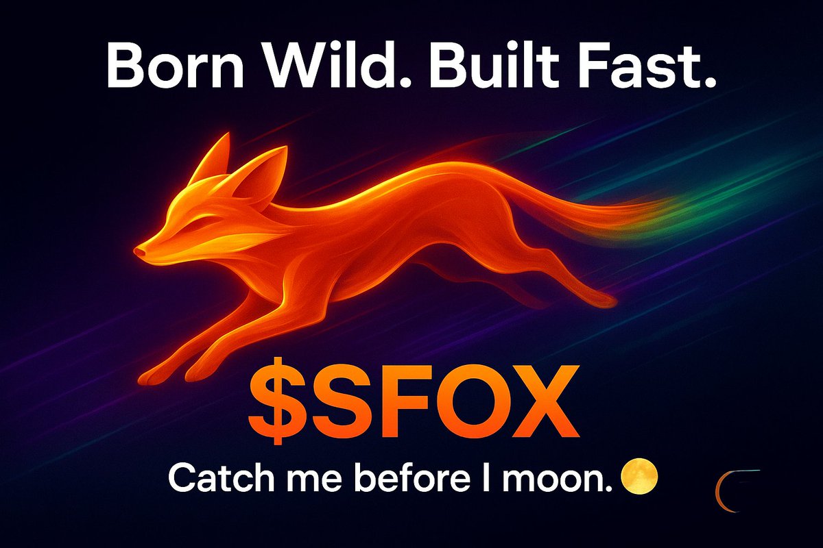 Defi_enny2's tweet photo. 🚀 The fox doesn’t walk  it runs.
And this one is running straight to the Moon 🌕🦊

Meet $SFOX 
🔹 Born on @Moonshot
🔹 Powered by Solana speed
🔹 Built for the pack
@SlickFoxToken
No taxes. No bots. No brakes.
Get in now, or watch the fox disappear into the stars. ✨
 #SFOX https://t.co/BLZjm8xPmX