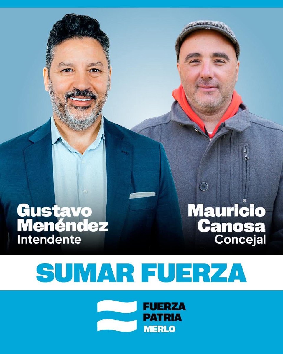Mauriciocanosa's tweet photo. Sumar Fuerzas! #GustavoMenendez https://t.co/o3bBeq1zYv