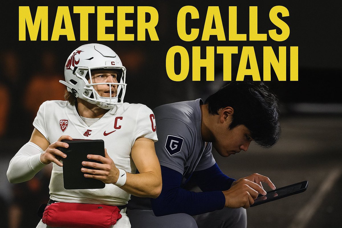 Scoop: John Mateer just called Shohei Ohtani asking for advice. Sources say he’s asking for parlay picks.