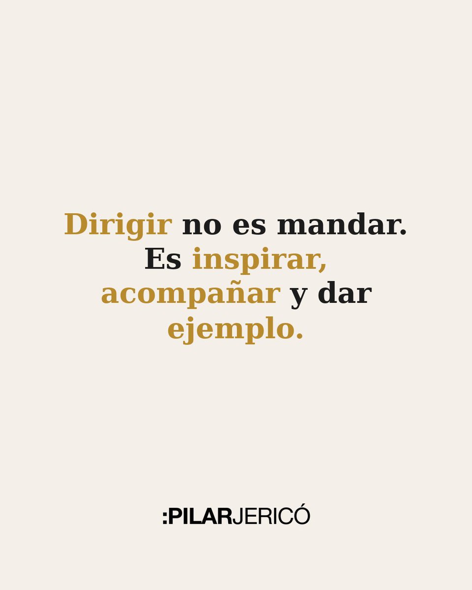Dirigir no es mandar. Es inspirar, acompañar y dar ejemplo. El resto es gestión de recursos, no de personas.

#LiderazgoHumanista