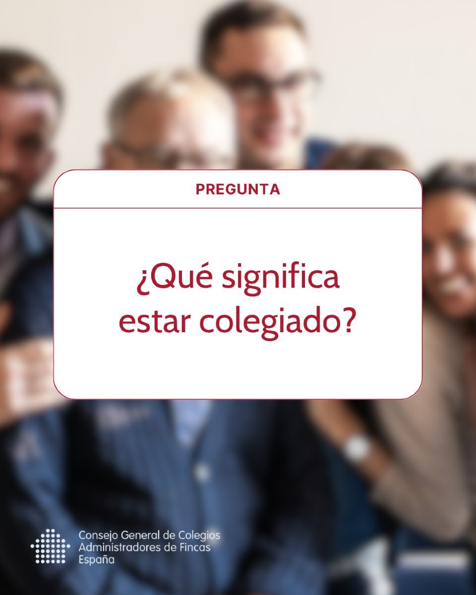 Significa no estar solo.

Significa ejercer con el respaldo de un Colegio Profesional que te acompaña, te asesora y vela por que todo funcione como debe. Significa dar a tus clientes la tranquilidad de saber que están en manos de un profesional supervisado y comprometido.

📍