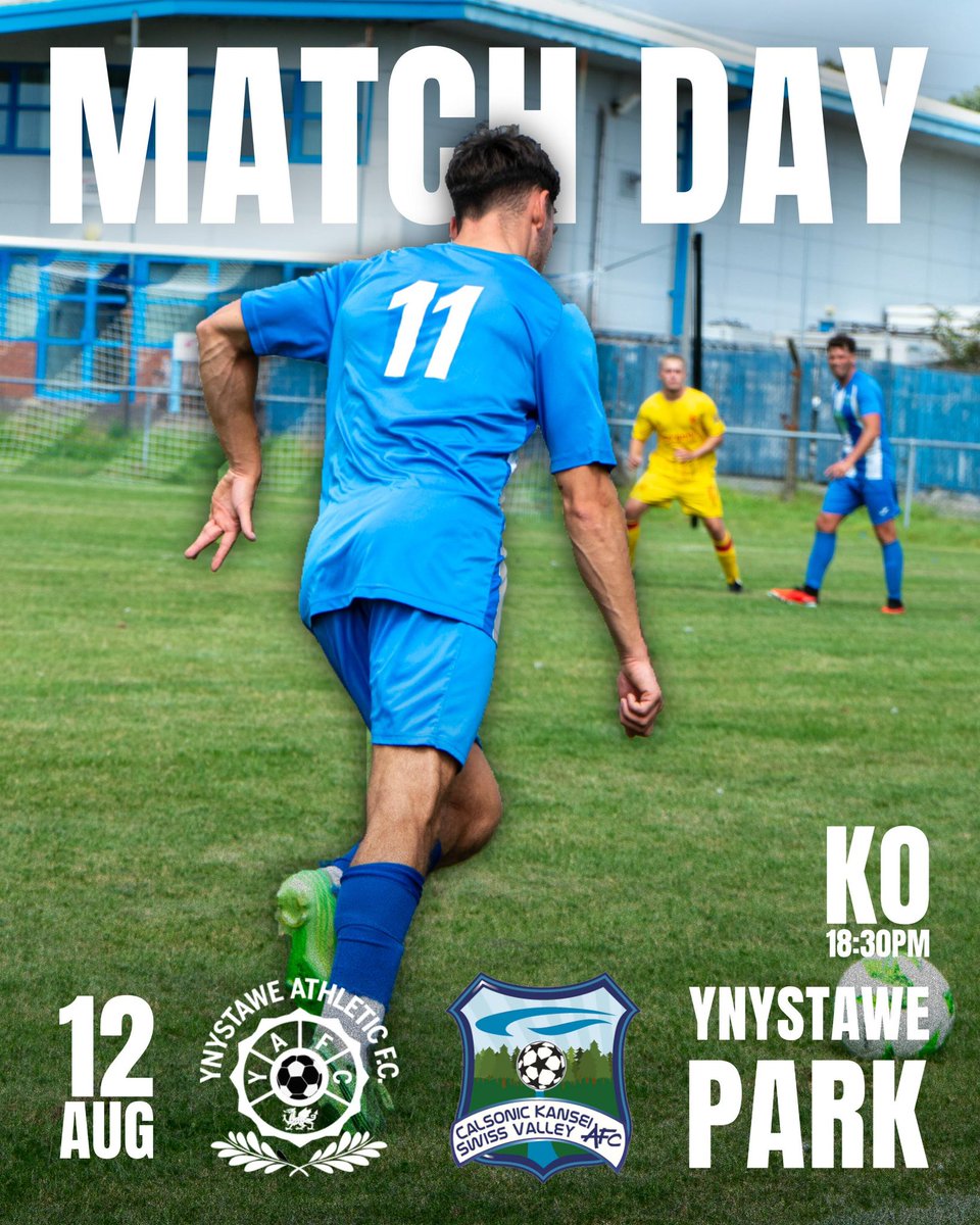 CKSV_AFC's tweet photo. It’s midweek action this evening for an away fixture against @YnystaweFC in the 25/26 @PremierWales .
📅 Tuesday 12th August
🕝 Kick-off: 18:30
📍 Ynystawe Park
As always your support makes a huge difference 🔵⚪
#cksv #oneclub https://t.co/QECzWQbqqP