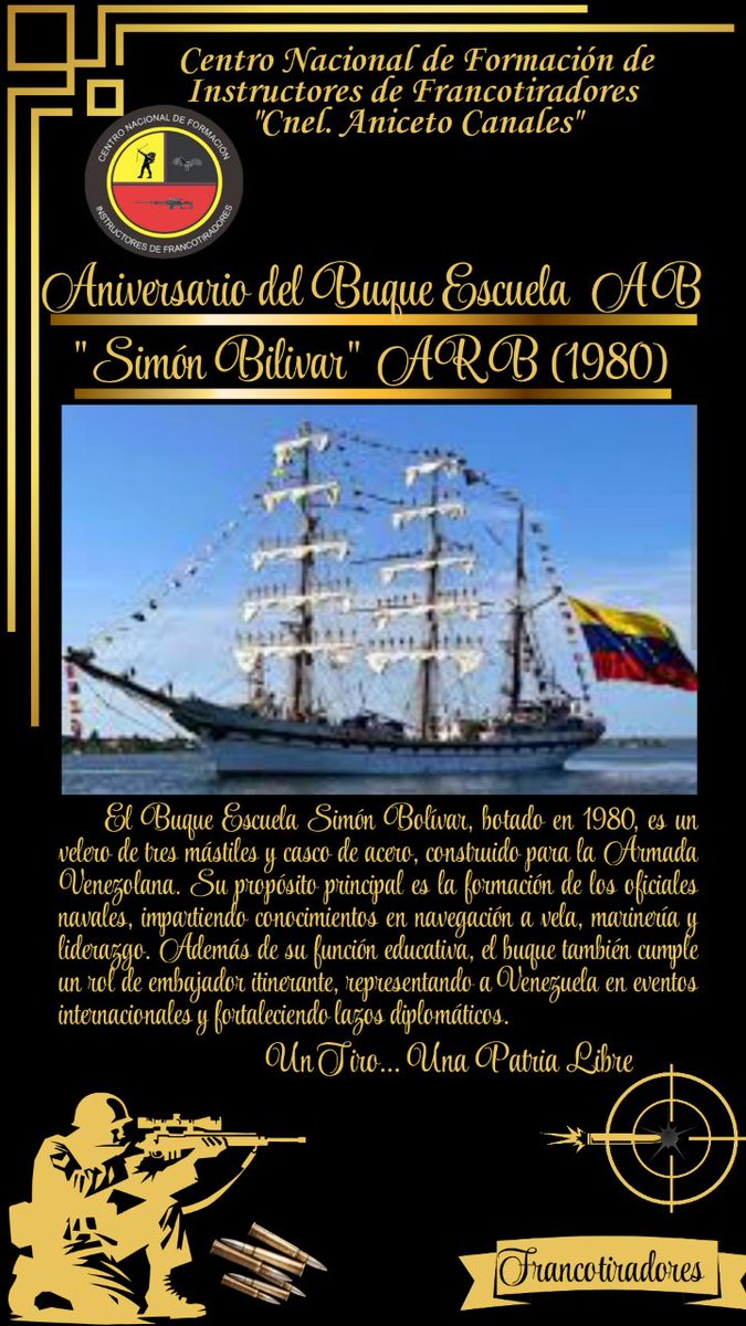 ejb_cnfift's tweet photo. #CNFIFT|Efemérides📅|| Aniversario del Buque Escuela AB "Simón Bolívar" ARB (1980). https://t.co/NrpCuwRqvZ