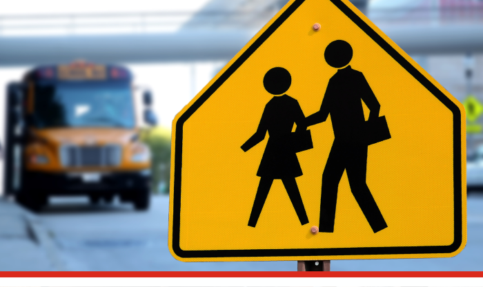 School coming back into session soon means buses on the road, new routines and extra traffic. No matter the mode of transportation, everyone needs to remain vigilant – put down the phone, look up, and pay attention to help students get to and from school safely.