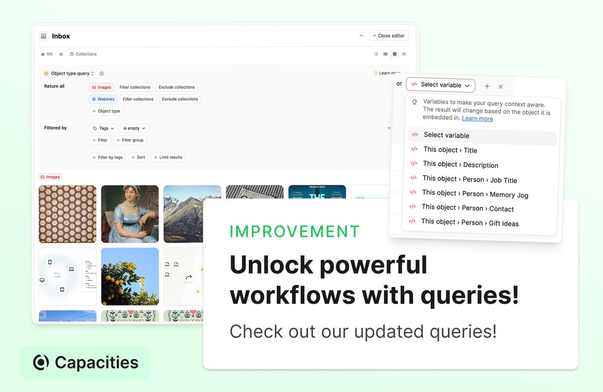 Have you tried our new variable queries yet? They are..

➡️ Context-aware
➡️ Available in templates 
➡️ Super flexible 

Check them out! 🚀