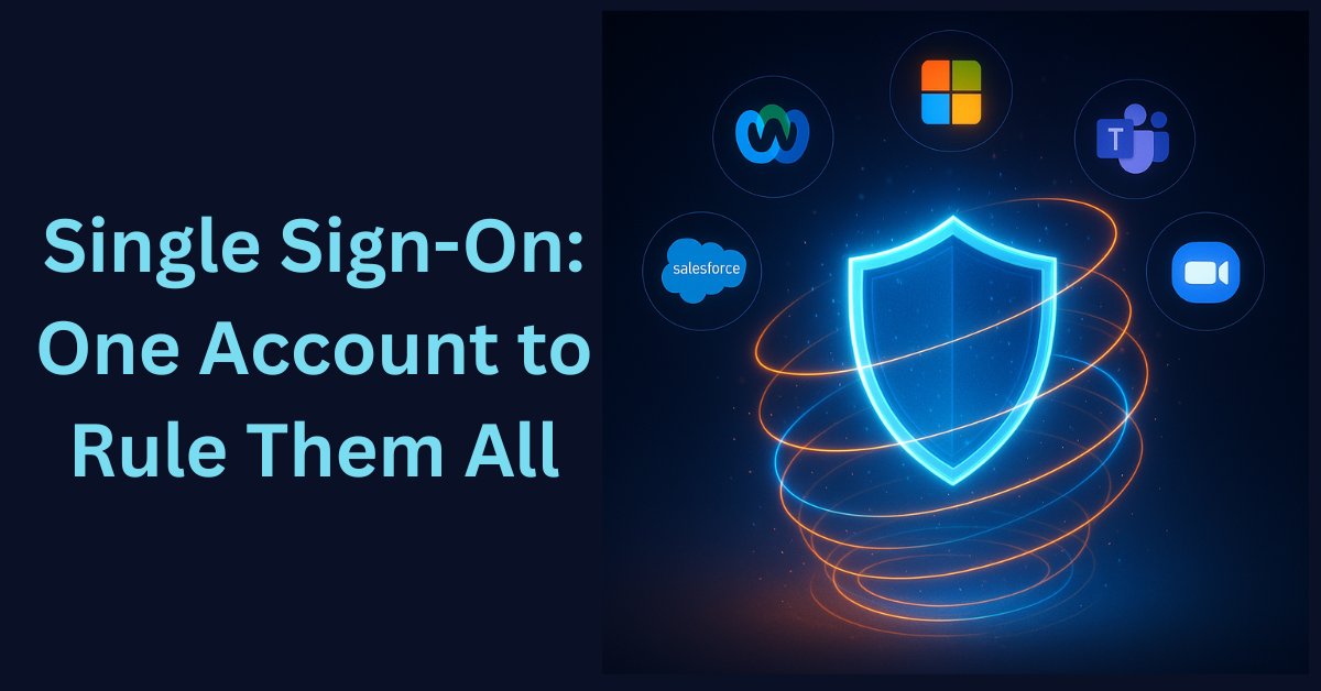 𝐓𝐨𝐨 𝐌𝐚𝐧𝐲 𝐏𝐚𝐬𝐬𝐰𝐨𝐫𝐝𝐬? It’s time to simplify access — without compromising security.

One Login. Every Tool. Zero compromise.

𝐒𝐢𝐧𝐠𝐥𝐞 𝐒𝐢𝐠𝐧-𝐎𝐧 (𝐒𝐒𝐎) helps IT take control, boosts employee productivity, password fatigue, and slashes cyber risk. Whether