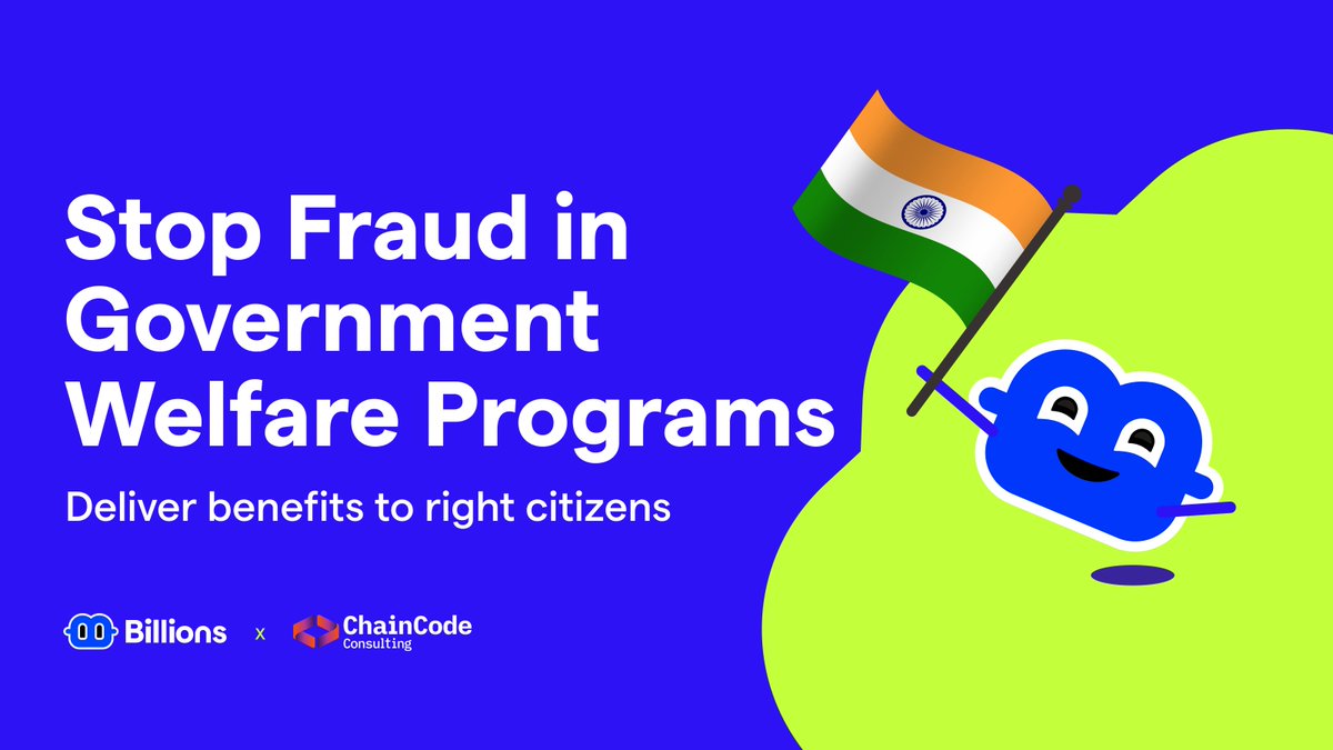 billions_ntwk's tweet image. Stopping fraud in Government welfare programs with offline, AI-powered verification.

Billions + @ChaincodeLlp ensure benefits reach the right citizens: secure, private, and internet-free.

🧵👇
