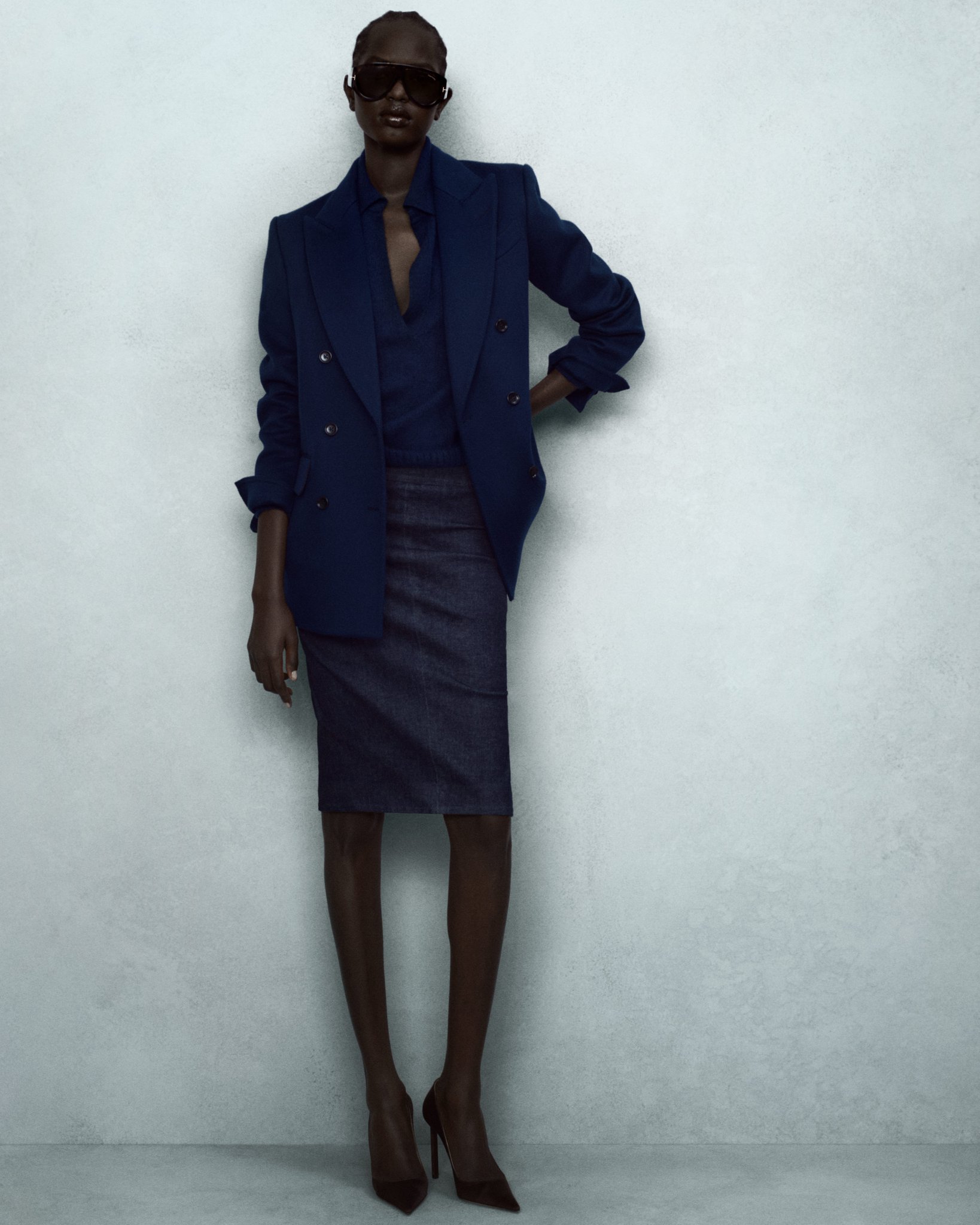 TON FORDスカート TOM FORD | KNEE-LENGTH SKIRT WITH LACE INSERTS