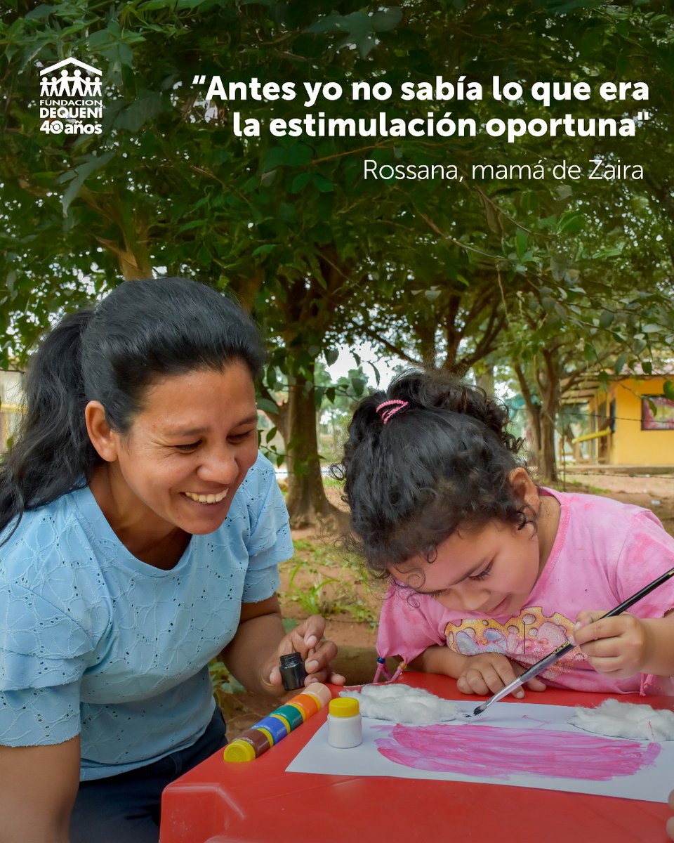 Rossana no sabía sobre la importancia de la estimulación oportuna hasta que notó los cambios en Zaira, una niña tímida que aprendió a compartir. 🥰✨
Conocé su historia en dequeni.org.py 
Dequení, lo hacemos por los niños.
#Dequení40años
#TestimoniosDequení