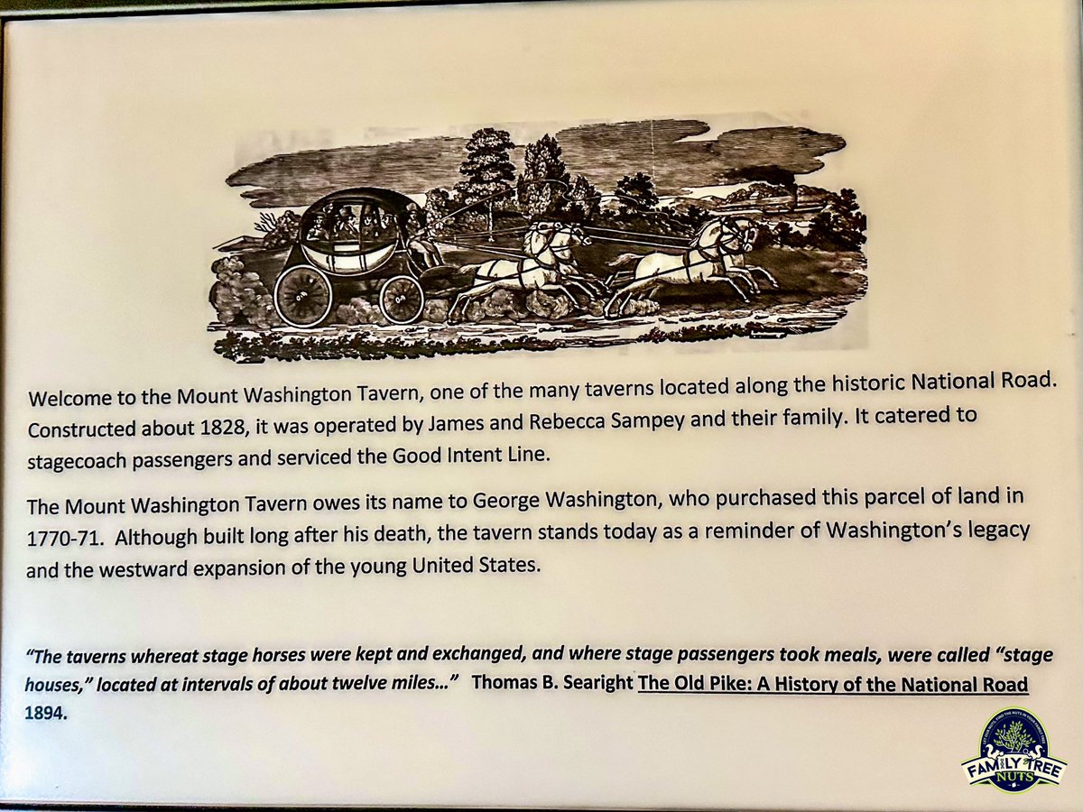 FamilyTreeNuts1's tweet photo. 🇺🇸🛣️🏠Mount Washington Tavern on National Road, Fayette County, Pennsylvania 

#mountwashingtontavern #georgewashington #history #Ancestry #genealogy #AmericanHistory #ushistory #FamilyTreeNuts https://t.co/Z2KlxNrUSc