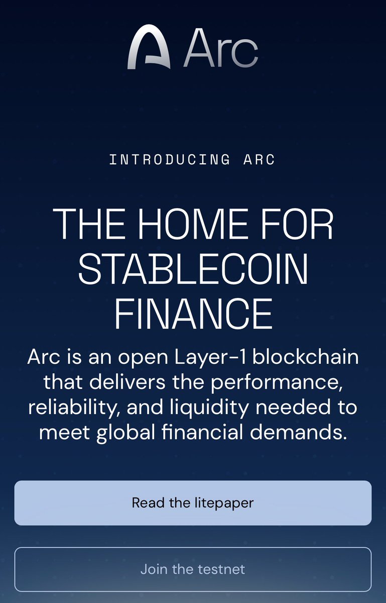 Breaking News: Circle has officially announced a new Layer-1 blockchain called Arc, designed to power stablecoin-native applications.

The future of money just got more exciting!