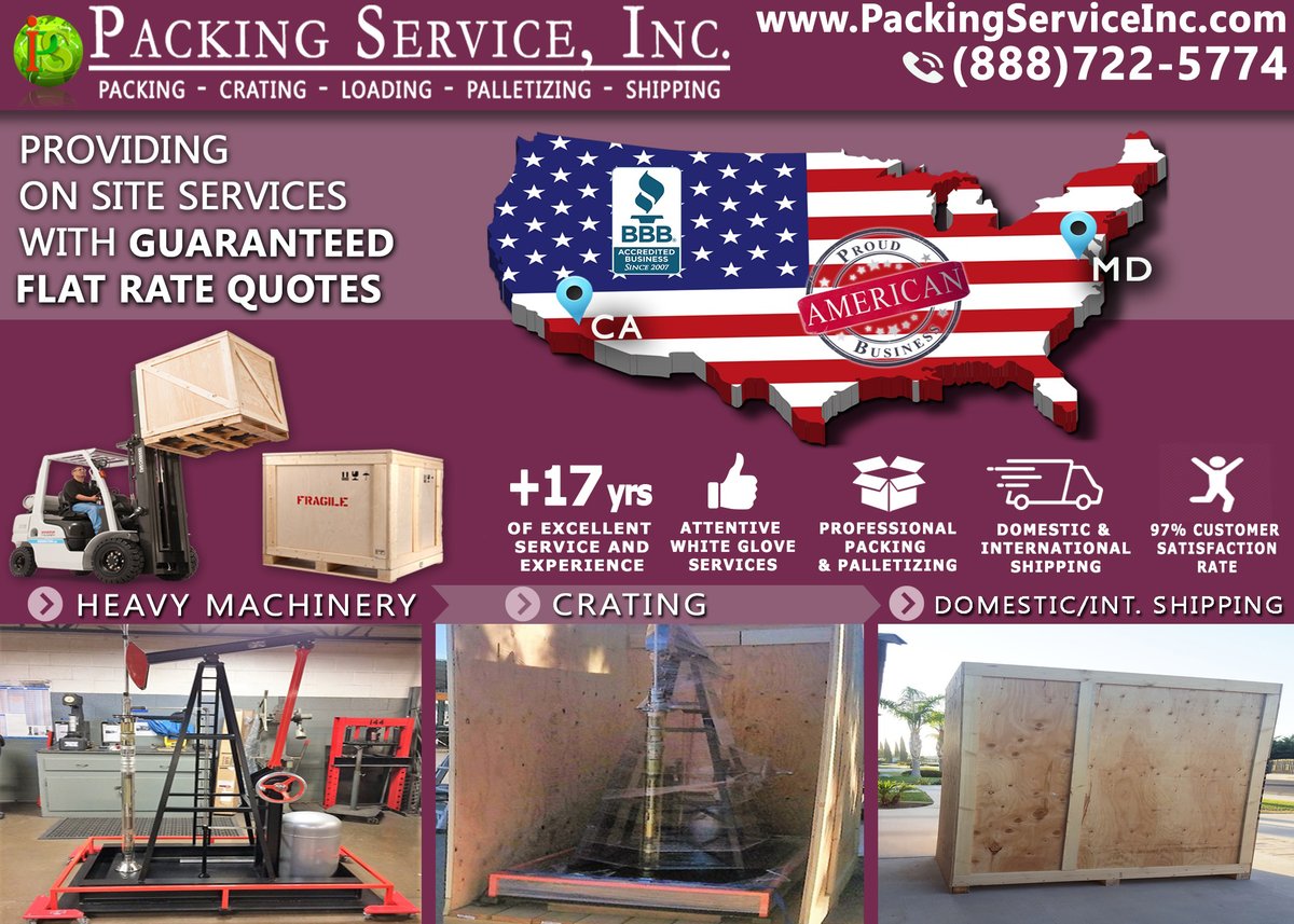 PackingService's tweet image. Let Packing Service, Inc. Do all the work for you! Our #Flat Rate Quotes and #ProfessionalPacking will make sure your belongings arrive in the #Safest manner possible. Learn more at packingserviceinc.com or by emailing at Info@PackingServiceInc.com