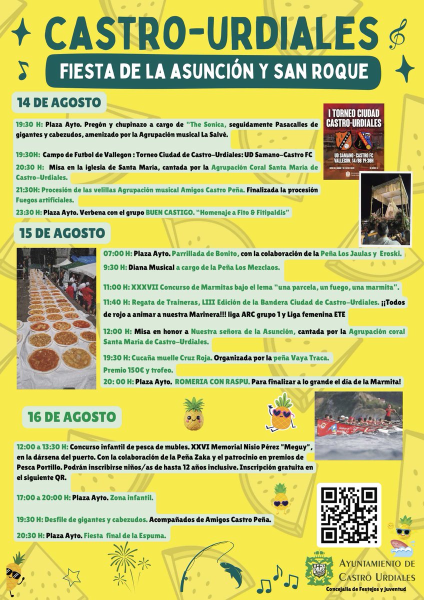 ‼▶ EL AYUNTAMIENTO DE CASTRO-URDIALES PRESENTA LA PROGRAMACIÓN DE LAS FIESTAS DE LA ASUNCIÓN Y SAN ROQUE 2025

Toda la información en:
psoecastro.com/archivos/4840