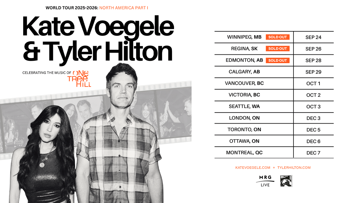 NEW DATES ADDED 🤩 <a href="/TylerHilton/">Tyler Hilton</a> &amp; <a href="/katevoegele/">katevoegele</a> are bringing their tour east! Catch them in select cities this December.

Enter below for a chance to win a pair of tickets!

🔗: bit.ly/4mILQ4i
Presale | 8/13 at 10AM ET, code: MRGLIVE
On Sale | 8/15 at 10AM ET