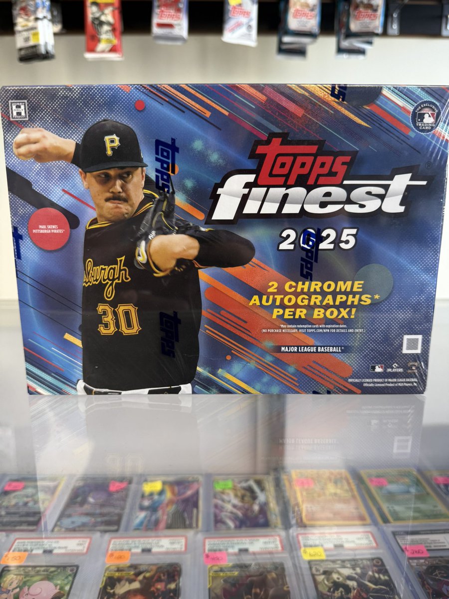 🚨RELEASE DAY🚨

2025 Topps Finest Baseball Hobby!
Looks for 2 Chrome Autographs per box.

Stop in shop to grab yours today!

<a href="/Fanatics/">Fanatics</a> <a href="/Topps/">Topps</a> <a href="/MLB/">MLB</a>