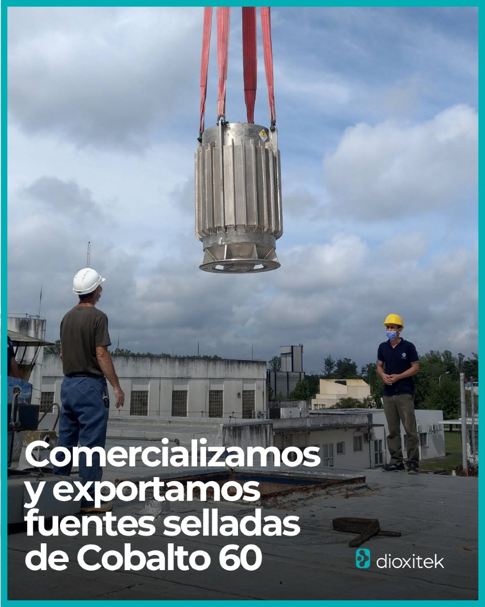Comercializamos y exportamos fuentes selladas de Cobalto-60 para medicina nuclear, irradiación de alimentos y esterilización de materiales médicos. Valor agregado argentino.