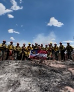GaTrees's tweet photo. GFC #handcrew started out in Colorado on the #RimRoadFire and has since been dispatched to New Mexico to help contain the #MiddleMesaFire. Stay safe and we'll see you soon! #wildfire https://t.co/PPslwJRcBt