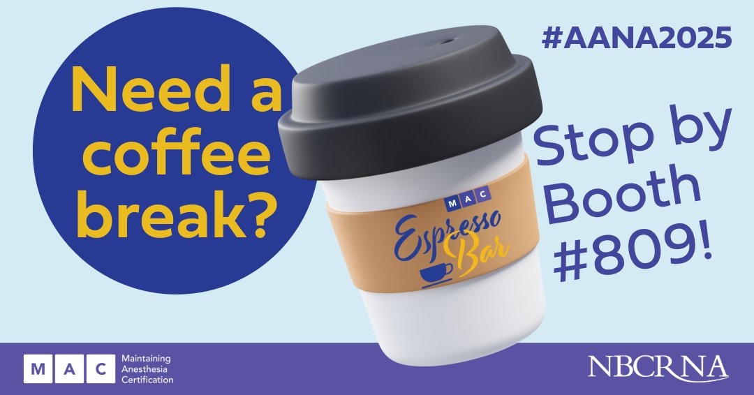 Good morning and welcome to another day of the AANA Annual Congress! Come find us at booth #809 as we celebrate one year of the MAC Program with free coffee and prizes. We look forward to chatting with you soon! <a href="/aanacrna/">AANA</a> #AANA2025 #CRNA