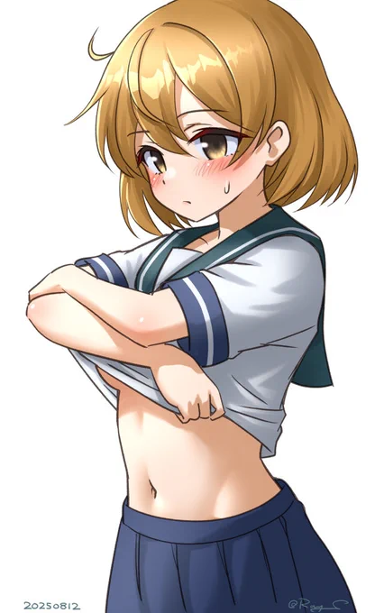 なんだか大きくなっちゃって… #艦これ版深夜の真剣お絵描き60分一本勝負 #艦これ版真剣お絵描き60分一本勝負_20250812