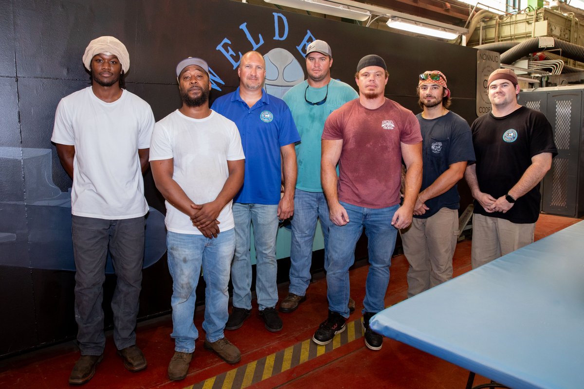 NNSYNews's tweet image. NNSY) Shop 26 Welders have received a RT 100 percent first-time pass rate on all weld joints (both nuclear and non-nuclear) since February 2025. Learn more: dvidshub.net/image/9252007/…

Photos by Shelby West, NNSY Photographer 

#NNSY #Welding #ForceBehindtheFleet #GettingItDone