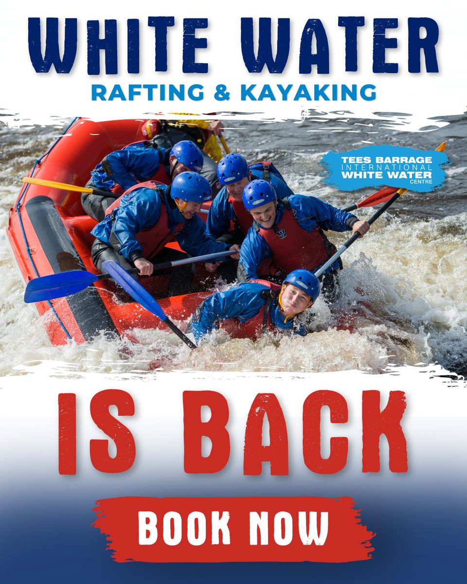 The White Water course reopens this Saturday! 💦 Sessions scheduled through to November for white water rafting &amp; kayaking! 📅 Head over to the website to book! 👇

WW Kayaking 👉 tbiwwc.com/activity-booki…
WW Rafting 👉 tbiwwc.com/activity-booki…