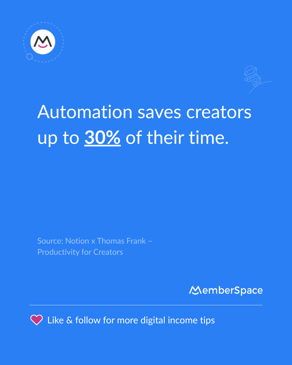 memberspace's tweet image. You didn’t quit your 9–5 to get stuck in spreadsheets.
✂️ Automate payments, emails, and onboarding so you can focus on what you love creating.

#CreatorTools #AutomationForCreators #NoCodeBusiness #OnlineBusinessTips #MemberSpace