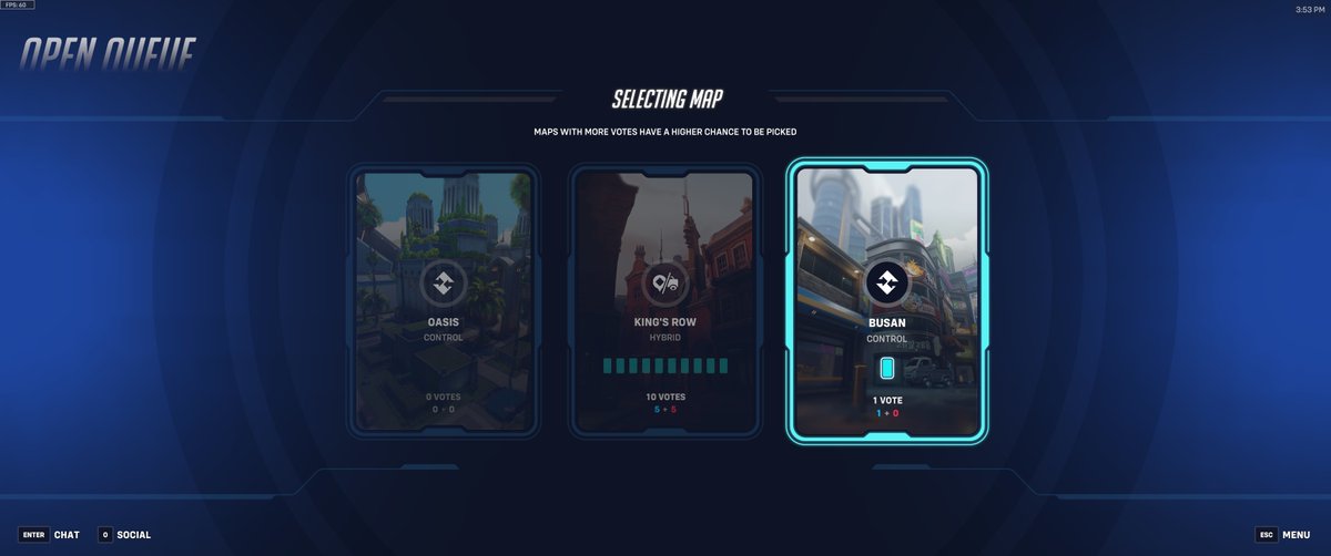 Such a good voting system <a href="/PlayOverwatch/">Overwatch</a>. <a href="/Blizzard_Ent/">Blizzard Entertainment</a> can't even get that right.
#Overwatch2.

For the record, it was me. I've made it my goal to only vote on the least voted map to piss off people and misuse this broken voting bs.