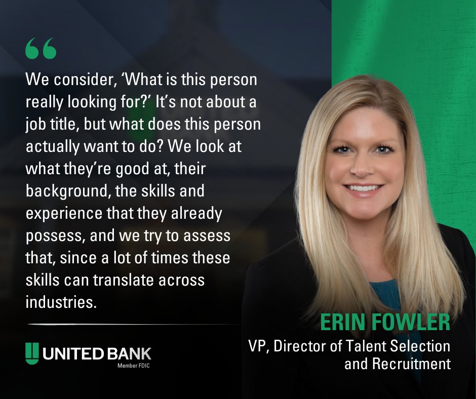 Erin Fowler’s story is one of discovery and guiding others to success. With nearly 20 years of experience across departments at United, Erin understands what job seekers need to find the right fit. 

Learn more about Erin’s journey! ➡️ bit.ly/45HaQ55