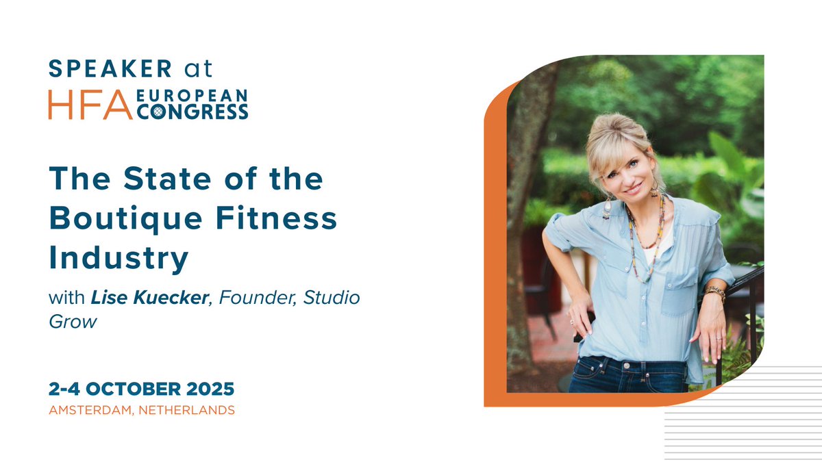 Boutique fitness is on track to be an $80 billion industry by 2030 🫨 

Lise Kuecker, founder of Studio Grow, will be at #HFAEuropeanCongress this fall to talk about this growth potential, breaking down data from 4300 studios in 43 countries. 

Learn more: hubs.ly/Q03ClmQd0