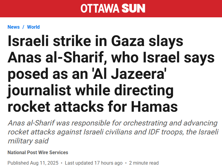 Jason Toney (@jasontoney_) on Twitter photo <a href="/CJPME/">Canadians for Justice and Peace in the Middle East</a> <a href="/nationalpost/">National Post</a> The modified version is still on some Postmedia outlets. Unclear why it was unpublished by some newspapers but not others. <a href="/CJPME/">Canadians for Justice and Peace in the Middle East</a> <a href="/nationalpost/">National Post</a> The modified version is still on some Postmedia outlets. Unclear why it was unpublished by some newspapers but not others.