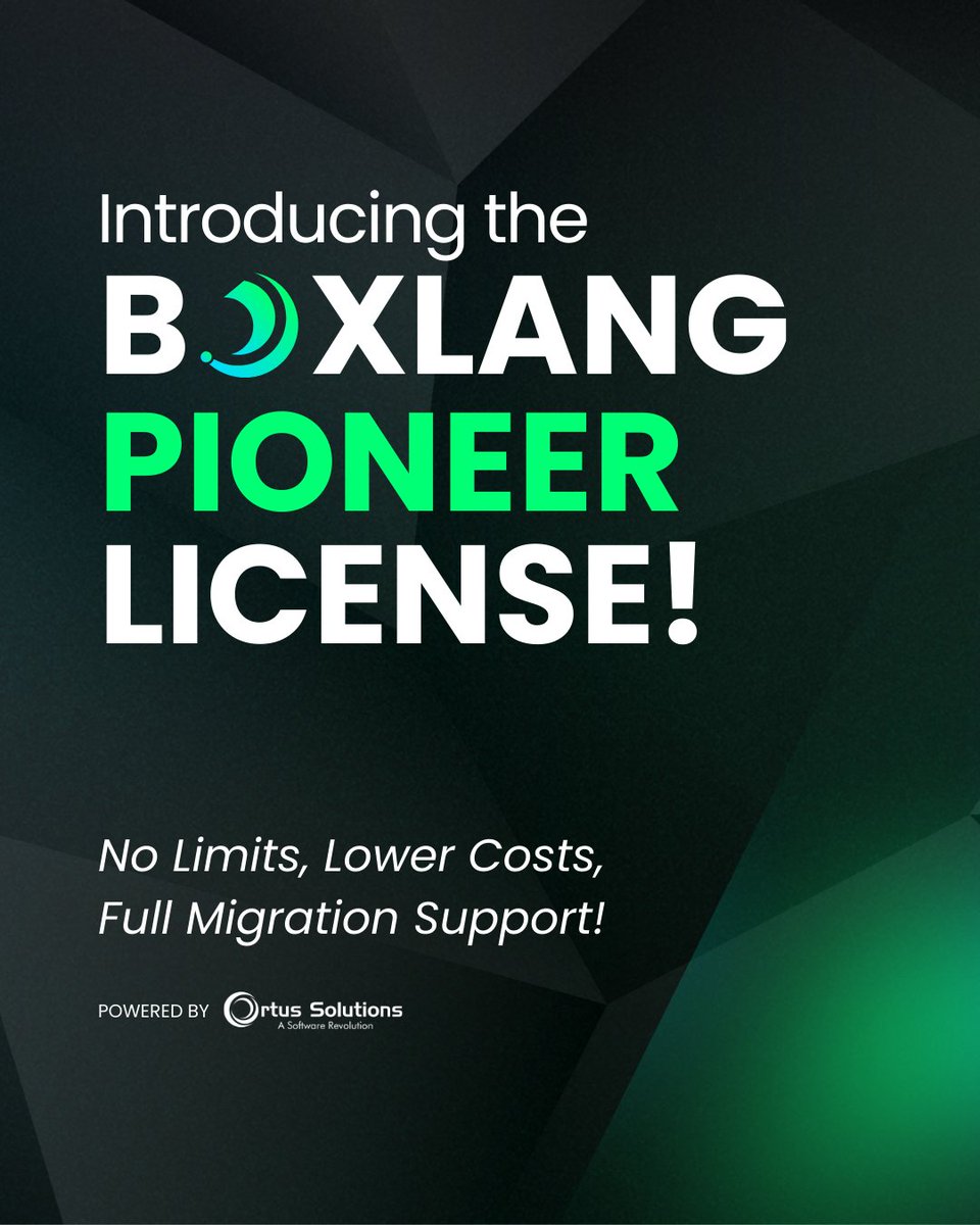 Become a <a href="/TryBoxLang/">BoxLang</a>  Pioneer: Lead the way in modernization and scale without limits. Your innovation deserves a platform that grows with you. Learn how you can get started: ortussolutions.com/blog/become-a-…

With the Pioneer License, you’re not just getting #software, you’re joining a