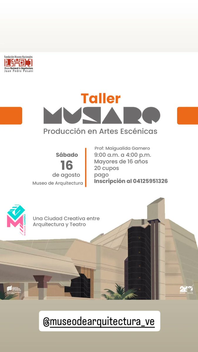 Te espero en el Taller de Producción escénica