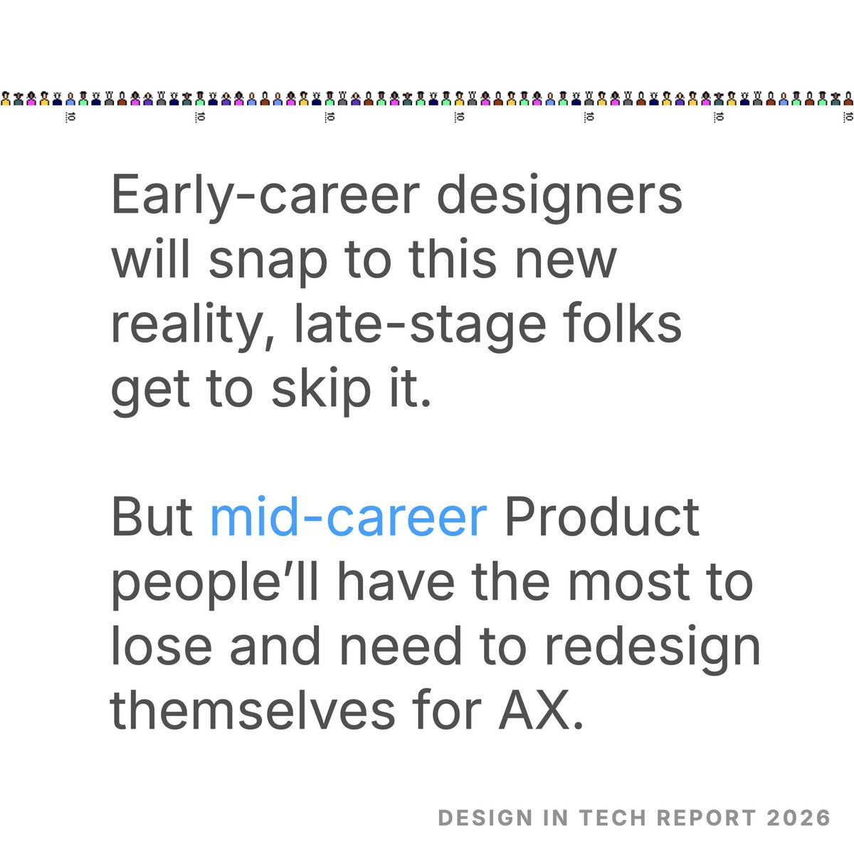 johnmaeda's tweet image. DESIGN IN TECH 2026: Please vote for “UX to AX” participate.sxsw.com/flow/sxsw/sxsw… if you're interested in seeing the 12th year of the #DesignInTech Report at SXSW.

Submission Title: UX to AX: Staying User-Centric As We Shift To Agents

- Designers make screens + flows for stakeholders to