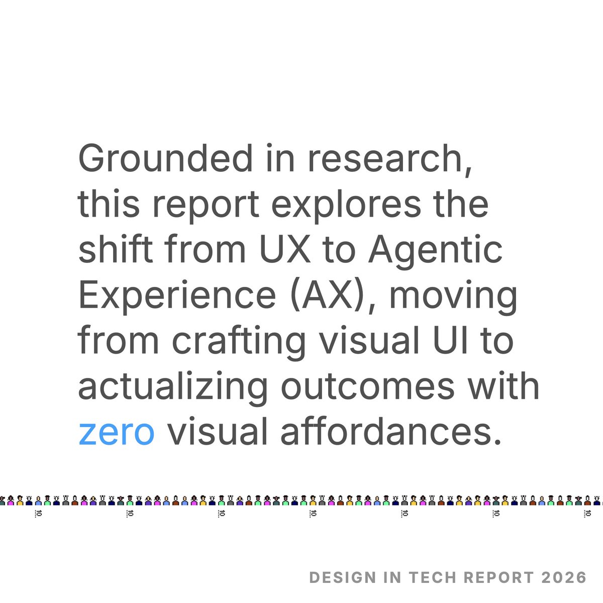 johnmaeda's tweet image. DESIGN IN TECH 2026: Please vote for “UX to AX” participate.sxsw.com/flow/sxsw/sxsw… if you're interested in seeing the 12th year of the #DesignInTech Report at SXSW.

Submission Title: UX to AX: Staying User-Centric As We Shift To Agents

- Designers make screens + flows for stakeholders to