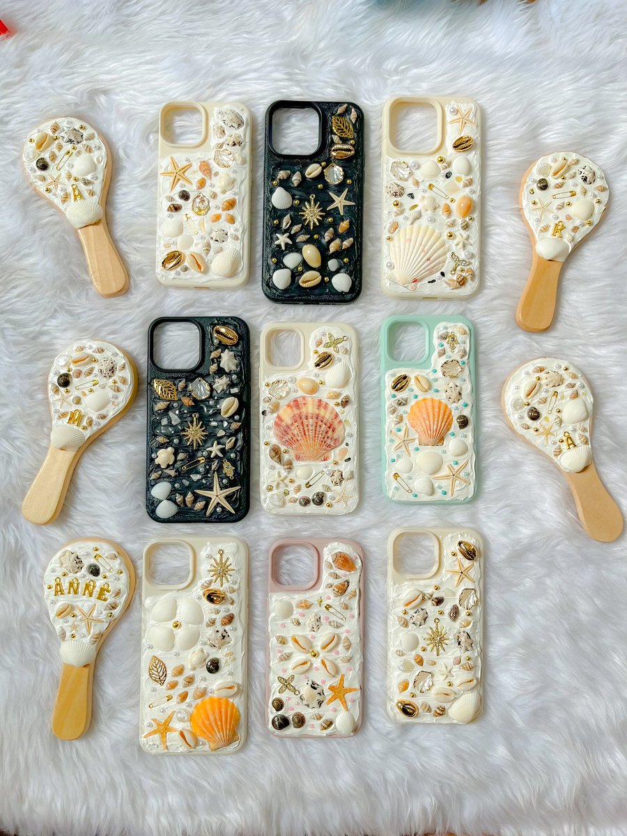 _itsprincessann's tweet photo. Hello! I’m selling customized mirror shells and phone case 🐚✨ DM me to order! https://t.co/OdJWD0f6LO