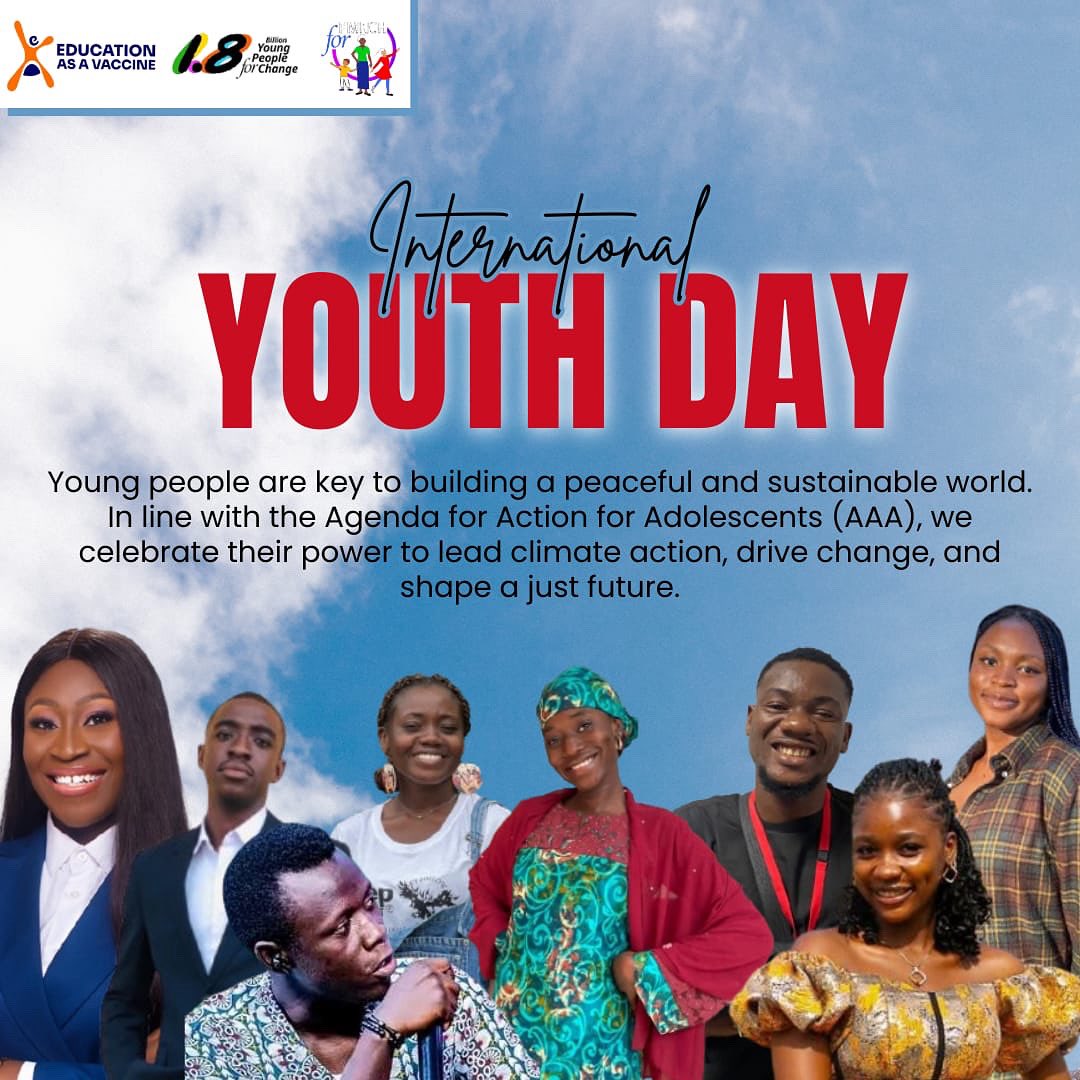 Chidera13Okoli's tweet photo. This #InternationalYouthDay, we reaffirm our commitment to giving youth the tools, spaces, and opportunities they need to lead change, shape the future, and inspire the world.
#YD2025
#1point8
#1point8naija
#AAAframework #AAA49jayouths https://t.co/vnhFFZKuMf