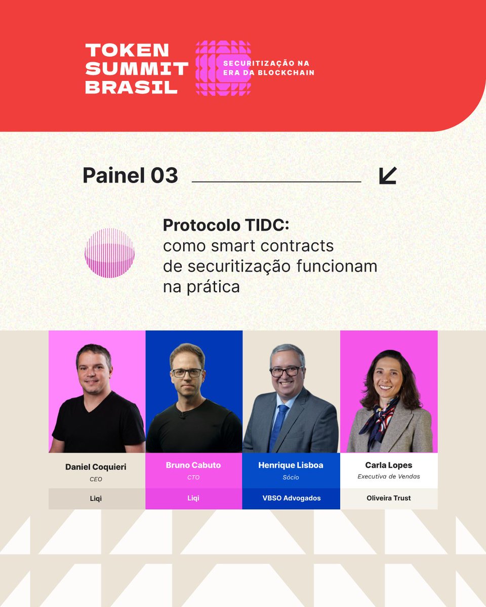 🚀 Token Summit Brasil – 20/08, SP

Autoridades, reguladores e especialistas discutem o futuro da securitização na era da blockchain.

📌 Painéis sobre:
1️⃣ Regulação e oportunidades
2️⃣ Securitização x tokenização
3️⃣ Smart contracts na prática

🔗 tokensummitbrasil.com.br