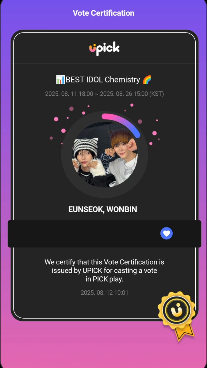 theseoknen's tweet image. 🚨 have you voted for seokgwabini (석과비니) today?
they’re currently in second place. let’s keep pushing and get them to first! every vote makes a difference.

vote here: s.u-pick.io/dl/hzBvQUF5MUy…