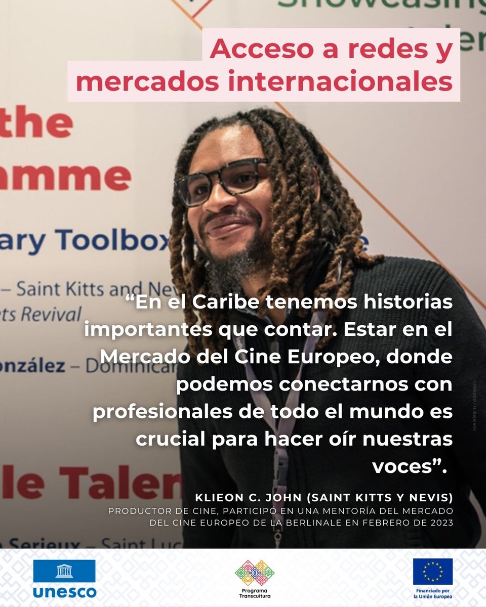En el Caribe, la juventud crea, transforma y lidera.

En el #DíaInternacionalDeLaJuventud celebramos 5 años del programa #Transcultura de la <a href="/UNESCO_es/">UNESCO en español 🏛️#Educación #Ciencia #Cultura</a>, financiado por la #UniónEuropea 🇪🇺, apoyando a jóvenes en las #IndustriasCulturalesyCreativas.

💬 Conoce sus historias.