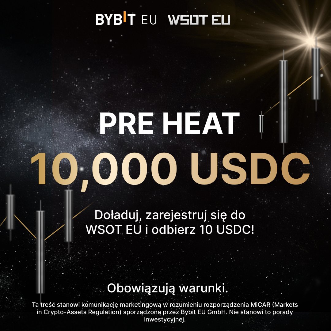 Bybit_Polish's tweet photo. 💬 Przyznawaliśmy codzienne nagrody w naszych konkursach… i nie przestajemy!

Teraz czas na Airdrop o wartości 10 USDC — doładuj 100 USD do 17 sierpnia i zarejestruj się na WSOTEU do 18 sierpnia. Tylko 1000 miejsc! 🎁

👉 https://t.co/E3uHRfZ8T1

#Airdrop #WSOTEU
