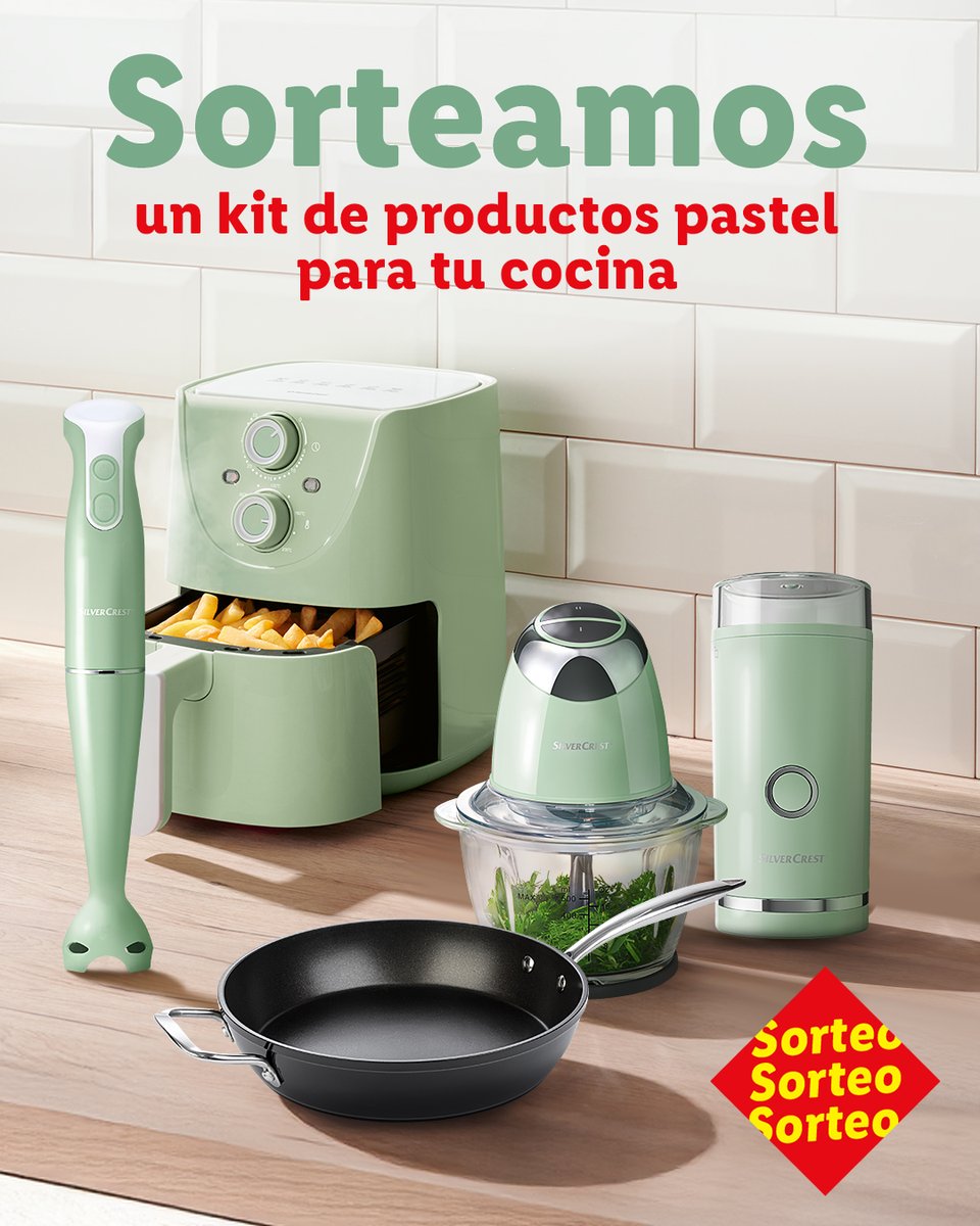 Lidl España (@lidlespana) on Twitter photo 🧑🏻🍳 ¡SORTEO! 🧑🏻🍳
Sí, lo has visto bien. Sorteamos un kit de productos de cocina color pastel que es puro amor a primera vista. ¿Quieres llevártelo a casa?
Participa así: 👇
1️⃣ Sigue a <a href="/lidlespana/">Lidl España</a>
2️⃣ Da like al post
3️⃣ Menciona a quién le haría ilusión ganar este bonito kit
4️⃣ 🧑🏻🍳 ¡SORTEO! 🧑🏻🍳
Sí, lo has visto bien. Sorteamos un kit de productos de cocina color pastel que es puro amor a primera vista. ¿Quieres llevártelo a casa?
Participa así: 👇
1️⃣ Sigue a <a href="/lidlespana/">Lidl España</a>
2️⃣ Da like al post
3️⃣ Menciona a quién le haría ilusión ganar este bonito kit
4️⃣