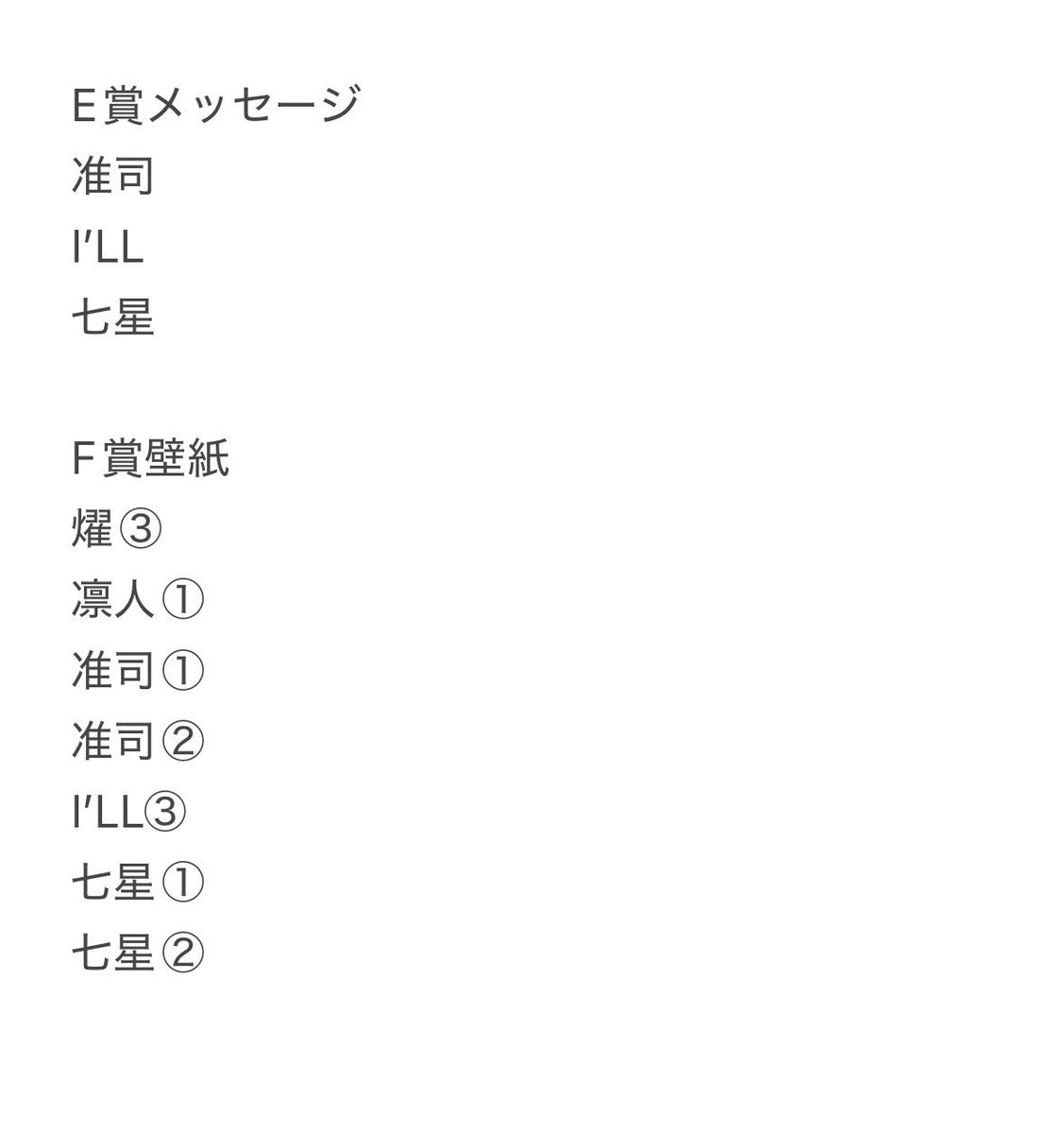 shikisaivivid_d's tweet photo. 【お譲り・交換希望】
ABC vs Janne ～Respect Cover 2man LIVE～ vol2
記念オンラインガチャ

《所持》
下記画像参照

A〜D賞→定価
E〜F賞→500円
交換はリプ欄のものと(賞違い可)
まとめての方優先

哀と凛人の無所属
己龍
DaizyStripper
FEST VAINQUEUR
摩天楼オペラ
R指定 https://t.co/geWUOYwjKk