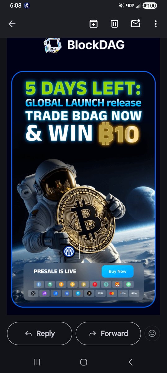 RLphlipside's tweet photo. @blockdagnetwork Funny cause tjisnis the email i got today. https://t.co/uqTBQdIBBo