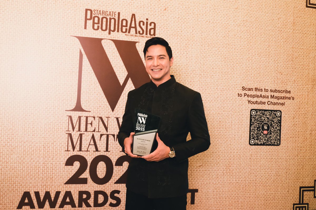 Sparkle_GMA's tweet photo. Constantly redefining success both in front of the camera and behind it, Asia’s Multimedia Star Alden Richards proves why he’s one of @peopleasia’s ‘Men Who Matter’ awardees this year ✨
Congratulations, Alden!
#AldenRichards #MenWhoMatter2025 https://t.co/ysn4LUP5Pa