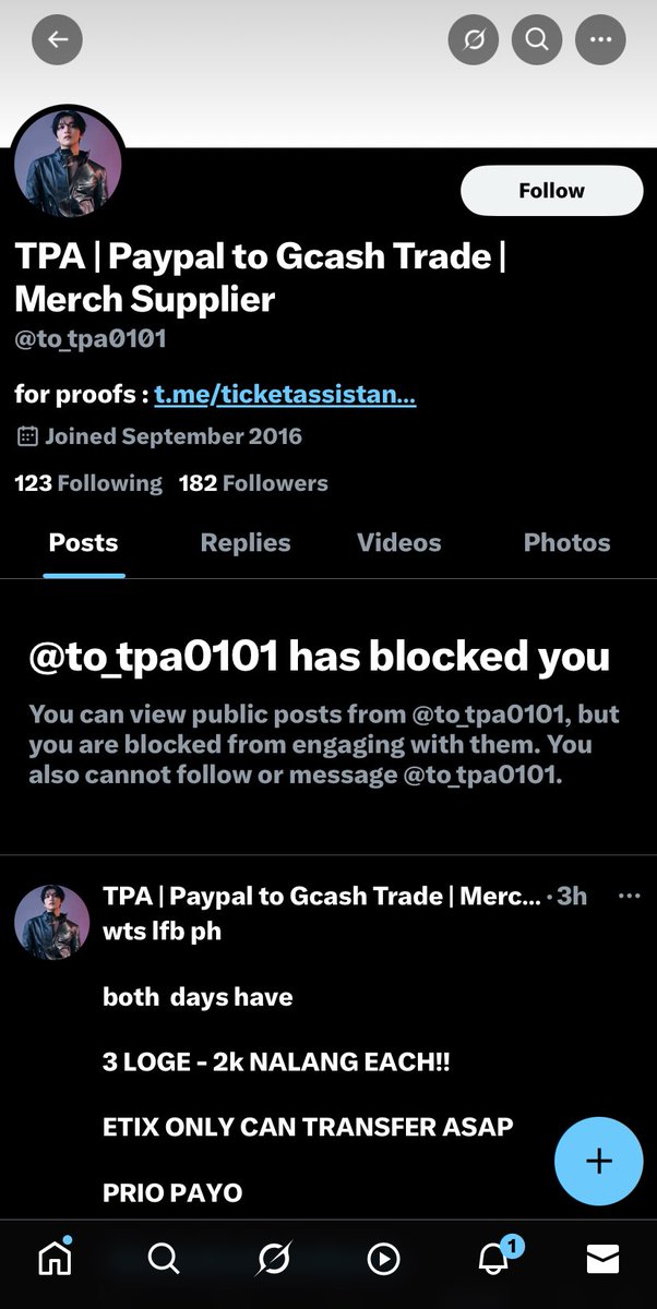 levidicted's tweet photo. Hello! just posting this here for awareness. We got scammed of beabadoobee tix by this account @/to_tpa0101 Thankfully, it isnt a big amount of money but this money is still the fruit of our hard work, so its just sad na ganon lang sya kabilis nawala 🥲 

#beabadoobeeInManila https://t.co/XQYMiwhEuZ