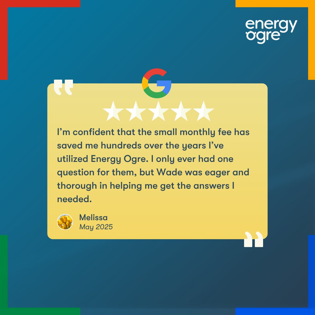 Melissa is confident that we've said her hundreds! 
Want to save like Melissa AND experience great customer service? 
Learn more and join Energy Ogre at bit.ly/4kdCGvs